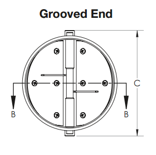 grooved end check valve dimensions