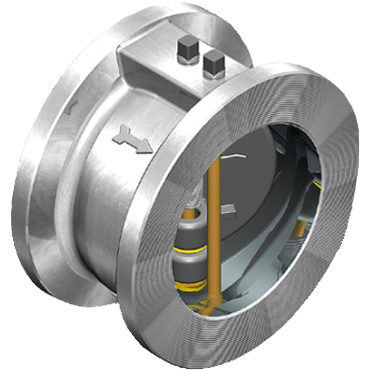 DPW Series dual plate wafer check valve cutaway