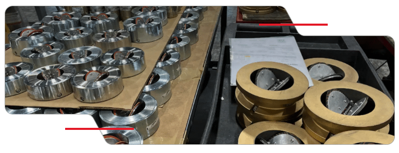 Check valves on the US Valve production floor